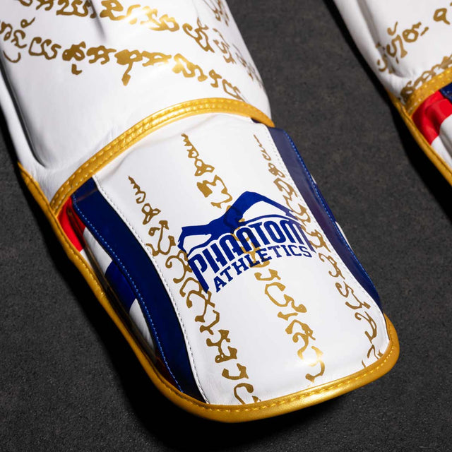 Phantom Athletics Benskydd Muay Thai – Vit/Guld