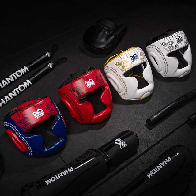 Căști de box Phantom Athletics Muay Thai – Alb/Aur