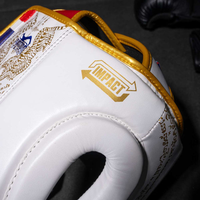 Căști de box Phantom Athletics Muay Thai – Alb/Aur