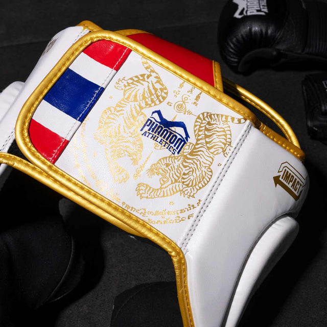 Căști de box Phantom Athletics Muay Thai – Alb/Aur