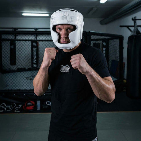 Cască de box Phantom Athletics Muay Thai – Frost Alb
