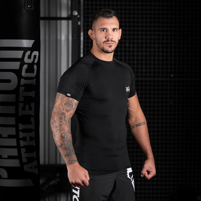 Rashguard Phantom Athletics Tactic Manica Corta - Nero