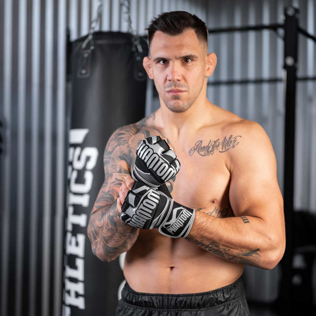 Vendas de boxeo Phantom Athletics Impact Neopreen Gel – Negro/Gris