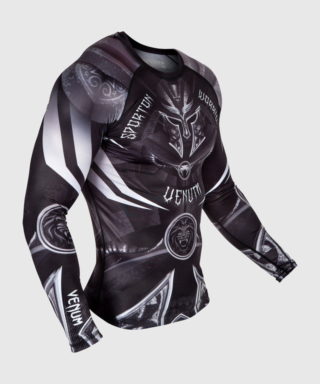 Venum Rashguard Gladiator 3.0 Lange Mouwen - Zwart/Grijs/Wit