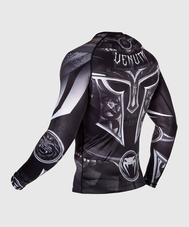 Venum Rashguard Gladiator 3.0 Lange Mouwen - Zwart/Grijs/Wit