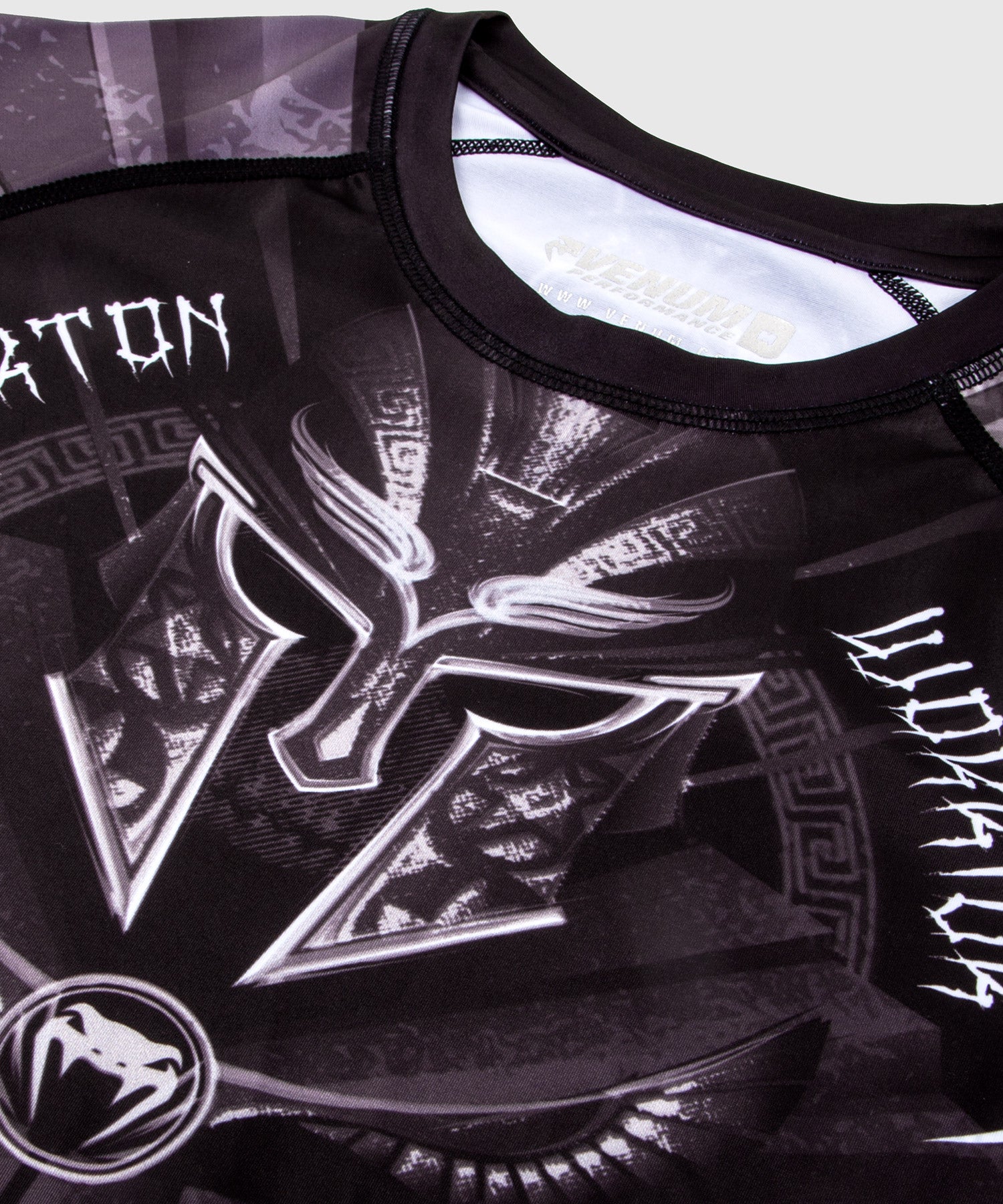 Venum Rashguard Gladiator 3.0 Lange Mouwen - Zwart/Grijs/Wit
