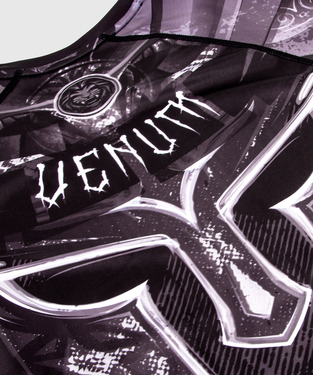Venum Rashguard Gladiator 3.0 Lange Mouwen - Zwart/Grijs/Wit