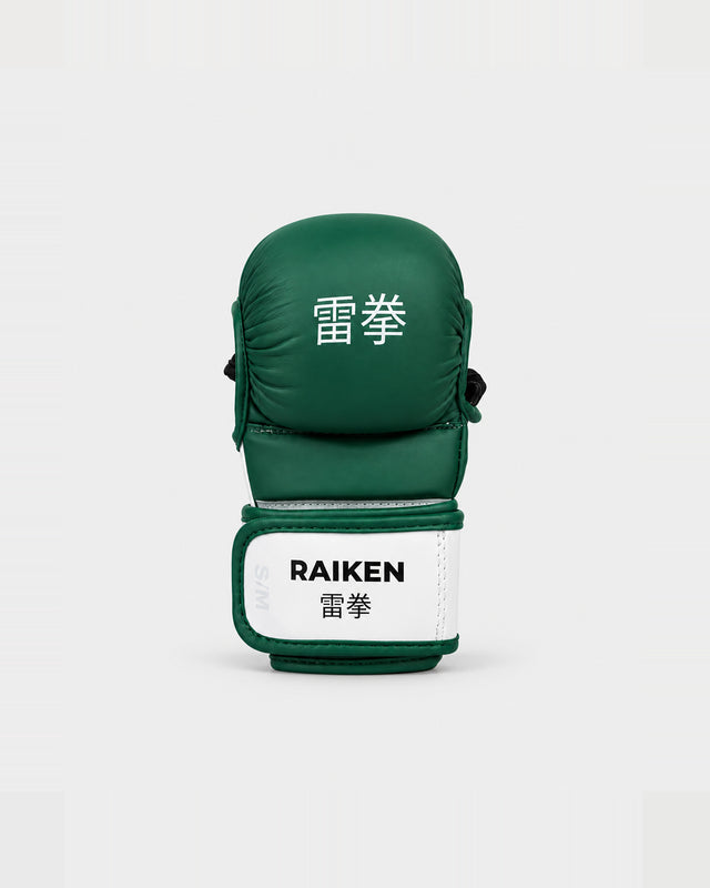 Guanti da sparring MMA Raiken KAZE – Verde/Bianco