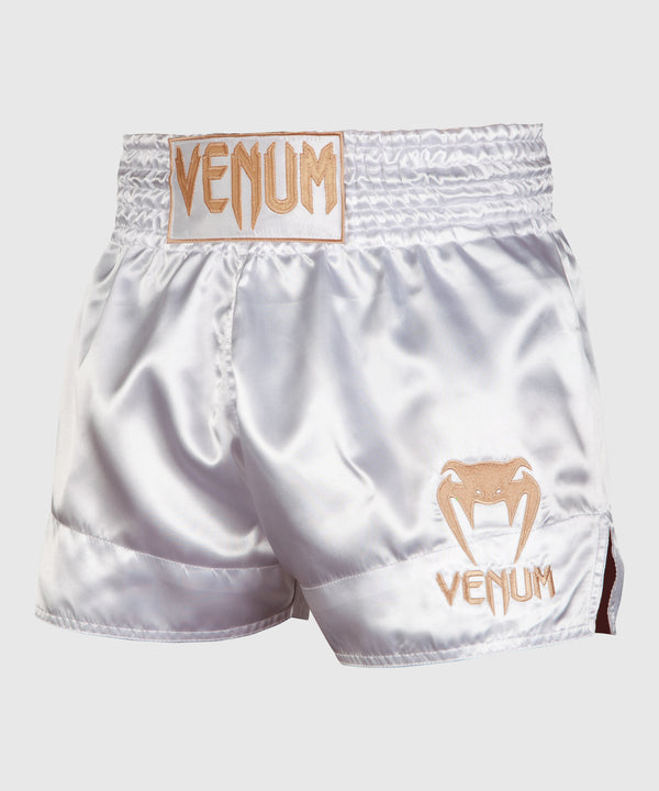 Pantaloncini Kickboxing Venum Classic – Bianco/Oro