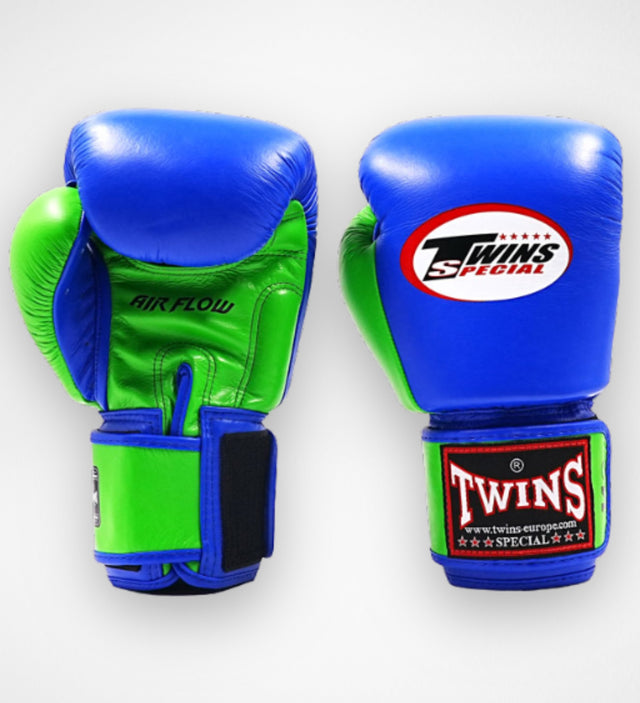 Boxerské rukavice Twins BGVL3 Air – Modré/Zelené