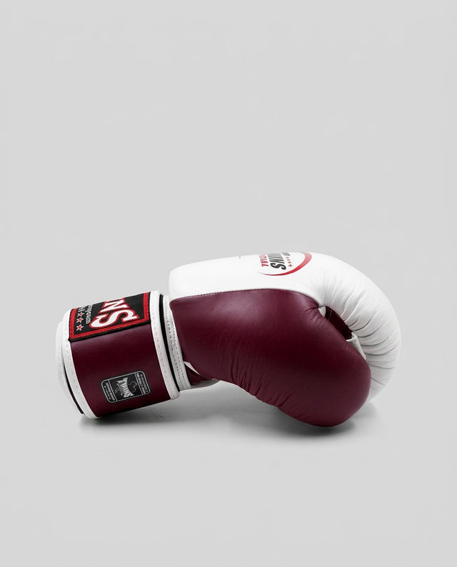 Boxerské rukavice Twins BGVL3 – Bílé/Bordeaux
