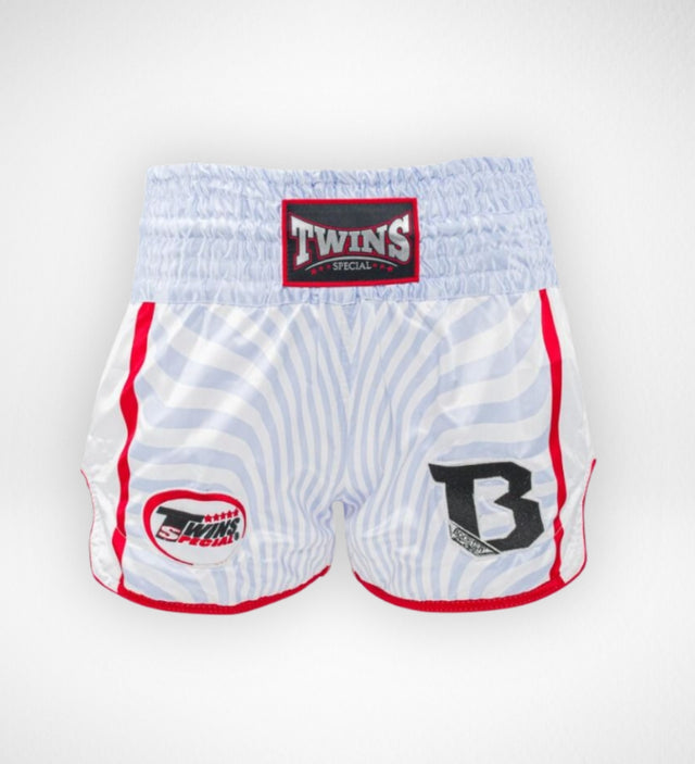 Twins Muay Thai shorts TBT8 – Hvid/Rød