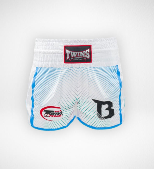 Twins Muay Thai Shorts TBT9 - Wit/Blauw