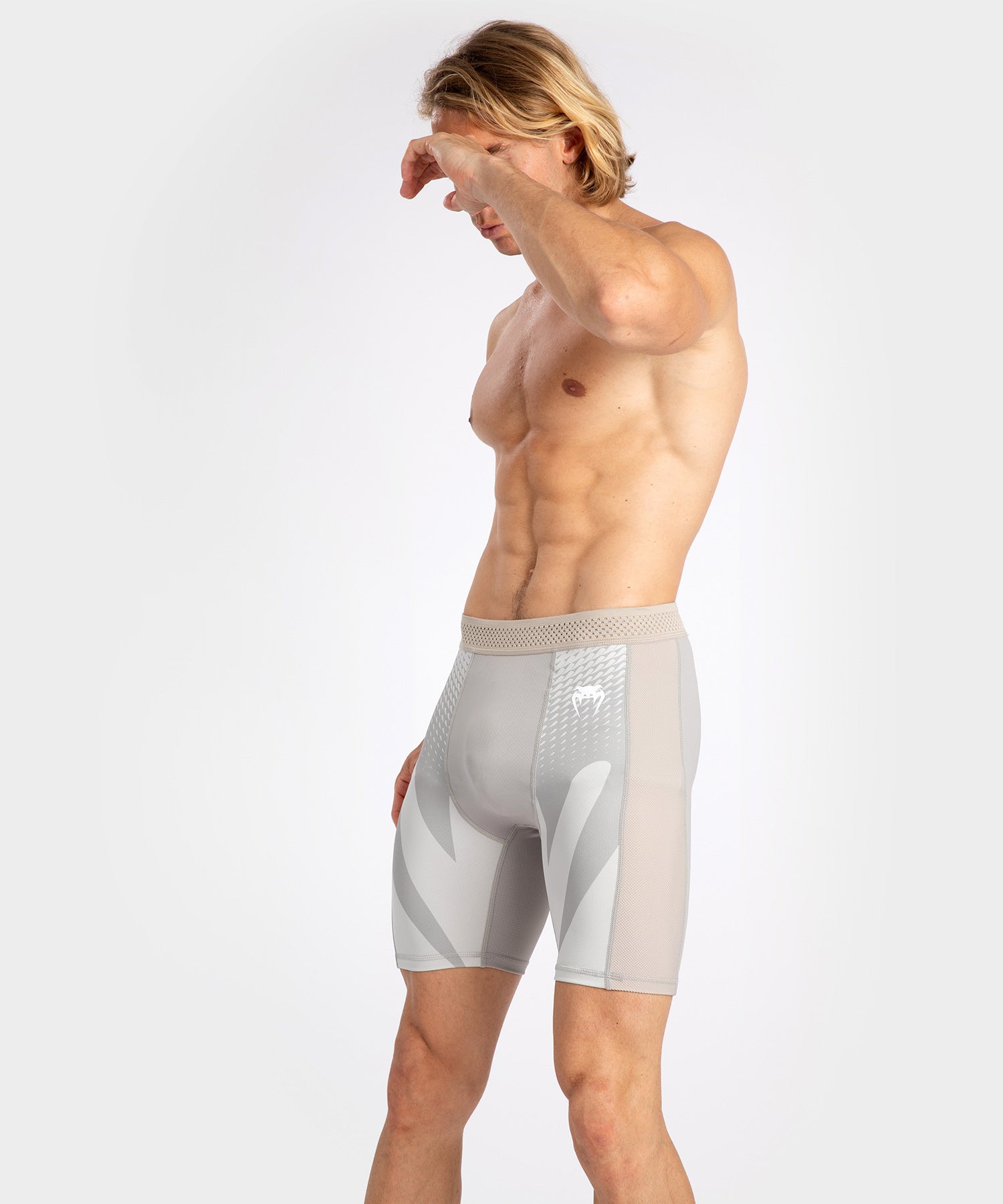 Shorts de compression Venum Attack – Blanc/Gris