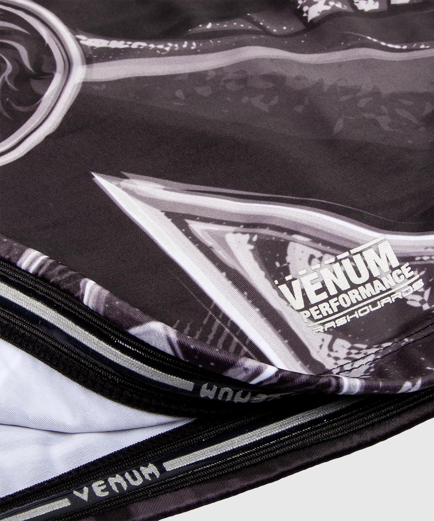 Venum Rashguard Gladiator 3.0 Korte Mouwen - Zwart/Grijs/Wit