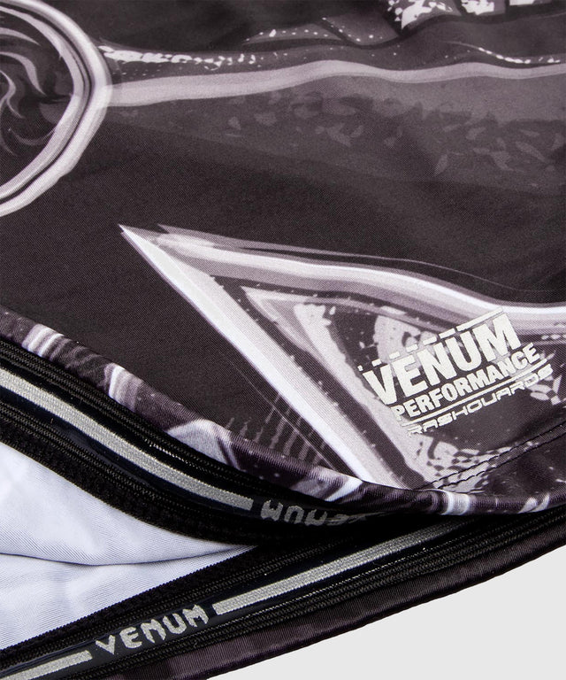 Venum Rashguard Gladiator 3.0 Korte Mouwen - Zwart/Grijs/Wit