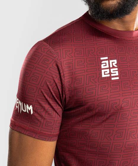 Venum x Ares Dry-Tech T-Shirt - Bordeauxrött