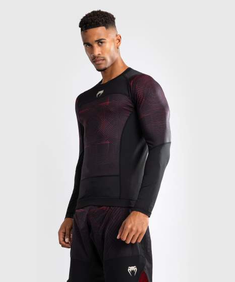 Rashguard Venum G-Fit Air Manga Larga – Negro/Rojo