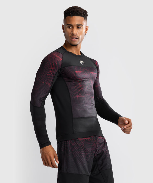 Rashguard Venum G-Fit Air Manga Larga – Negro/Rojo