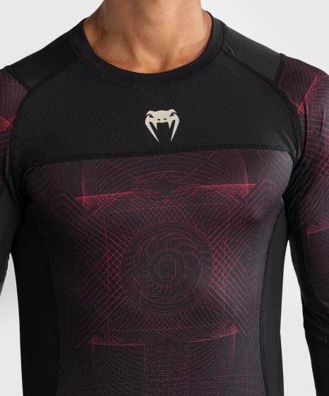 Rashguard Venum G-Fit Air Manga Larga – Negro/Rojo