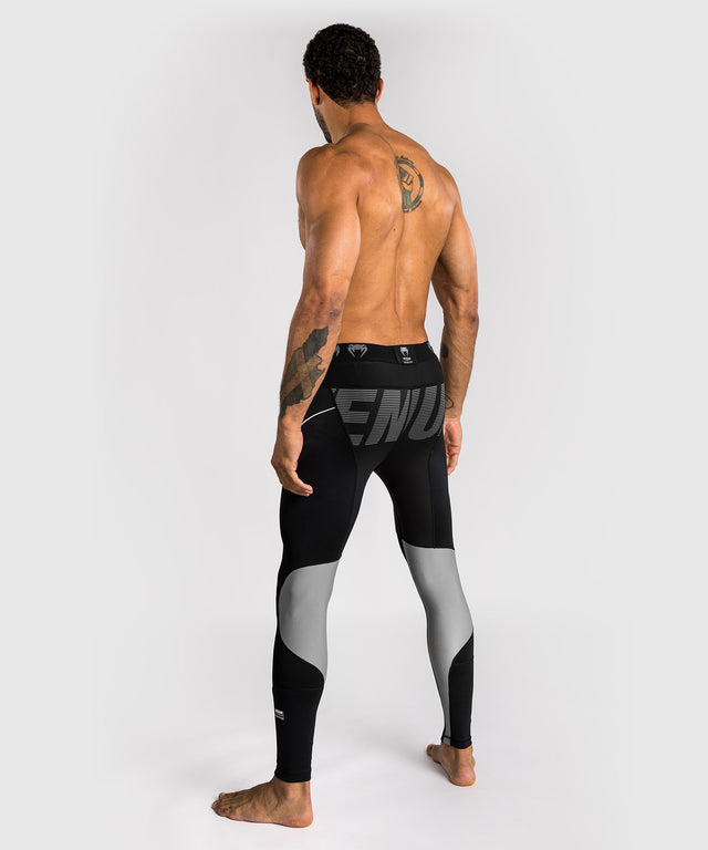 Spats de compressão Venum Adrenaline – Preto/Cinzento Prateado