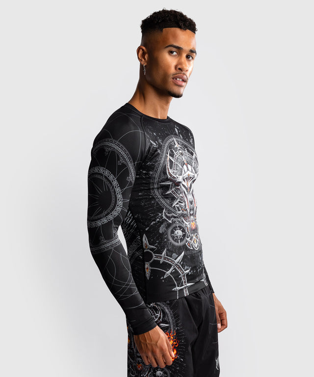 Rashguard Venum Gladiator 5.0 Mâneci Lungi – Negru/Argintiu