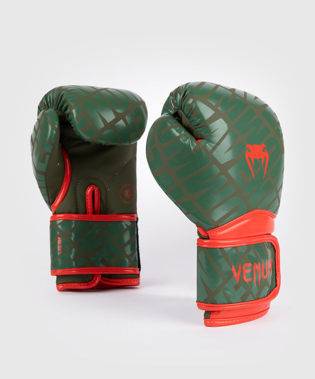 Dětské boxerské rukavice Venum Contender 1.5 XT – Armádní zelená/Oranžová