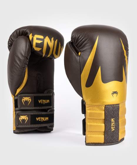 Guantoni da boxe Venum Reverso – Marrone scuro/Oro