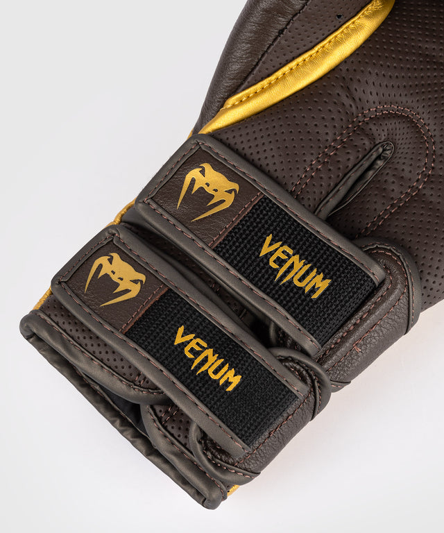 Guantoni da boxe Venum Reverso – Marrone scuro/Oro