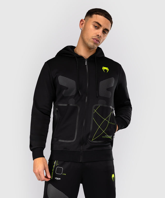 Venum Training Camp 4.0 Full-Zip Hoodie - Nero/Verde Neon