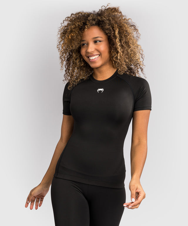 Venum Halo Rashguard - Korte Mouwen - Sort