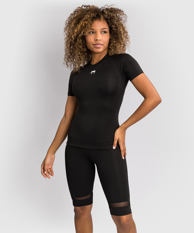 Venum Halo Rashguard - Korte Mouwen - Sort