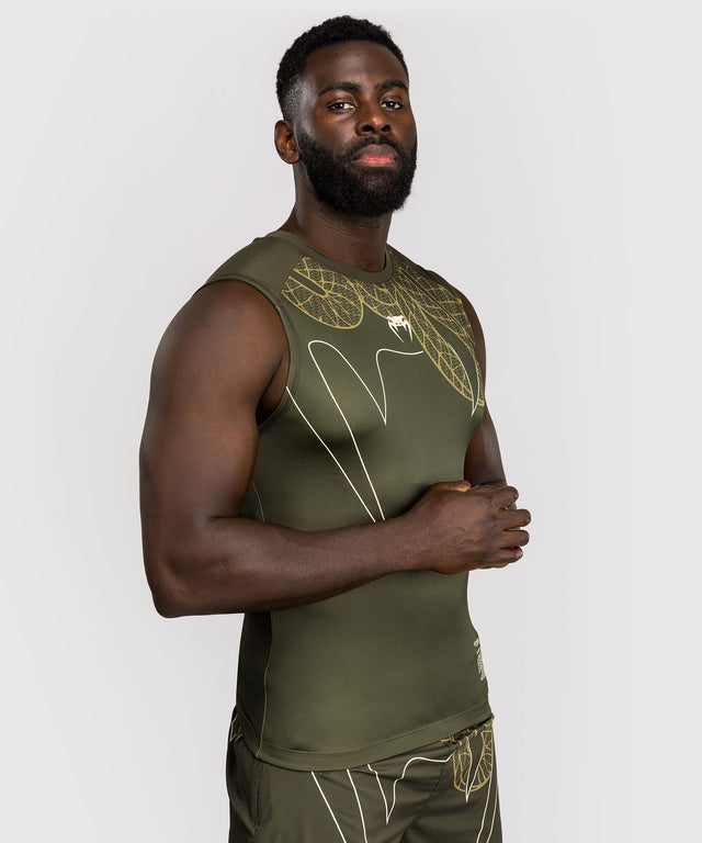 Venum Rashguard Sleeveless Serpenti – Khaki Grön