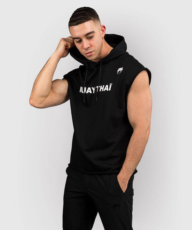 Venum Hoodie Mouwloos VT Muay Thai – Černá/Bílá