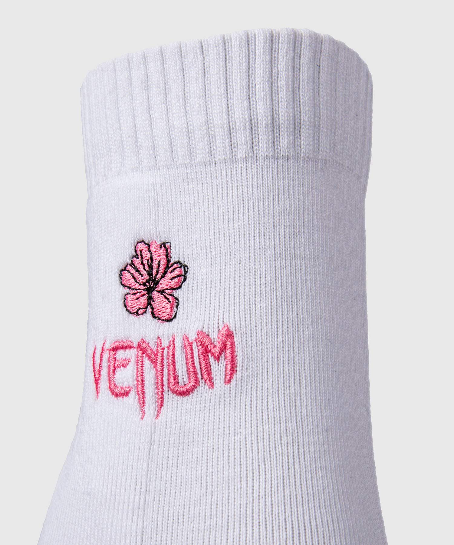 Meias Venum Crew Vector Mulher – Branco/Rosa