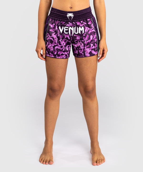 Spodenki Muay Thai Venum Iris – Fioletowe/Camo Różowe