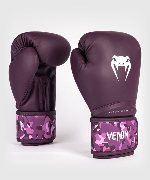 Luvas de boxe Venum Iris – Roxo/Camuflagem Rosa