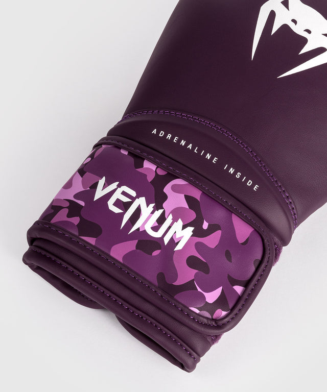Guantes de boxeo Venum Iris – Púrpura/Camuflaje Rosa