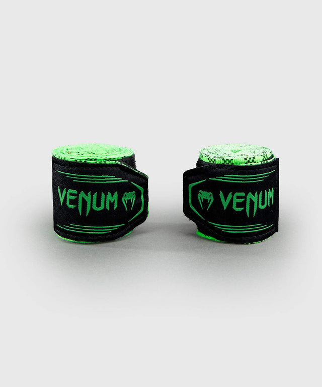 Ligaduras de boxe Venum Tartan – Verde Neon