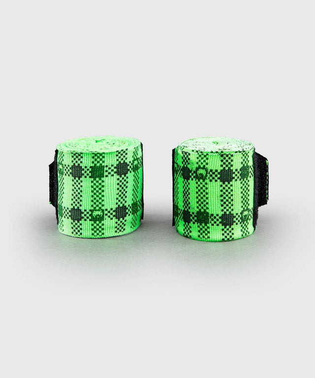 Ligaduras de boxe Venum Tartan – Verde Neon