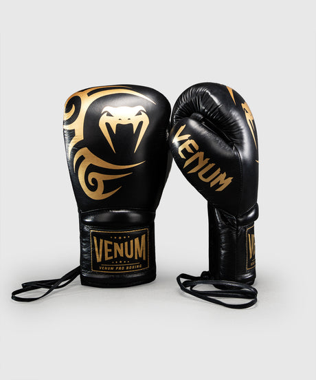 Venum x Mike Tyson Professionelle boksehandsker Giant 2.0 Pro med snøreluk - Sort/Guld