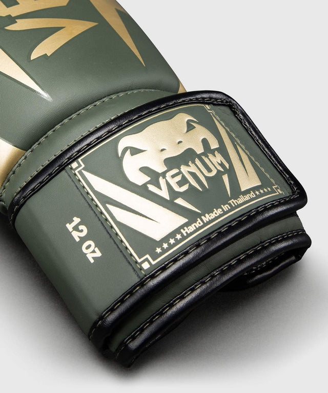 Venum Elite Boksehandsker - Khaki Grøn/Guld