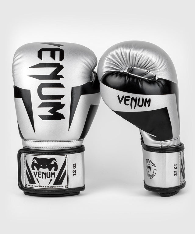 Venum Bokshandschoenen Elite - Zilver/Zwart