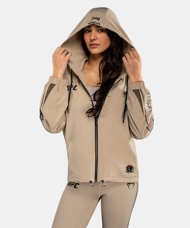 Felpa con zip UFC Venum Unity da donna – Sabbia