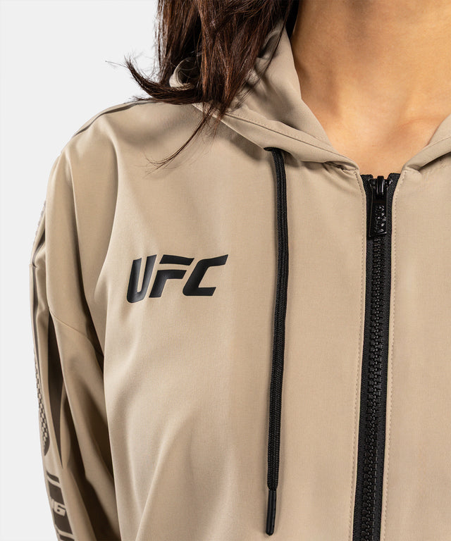 Felpa con zip UFC Venum Unity da donna – Sabbia