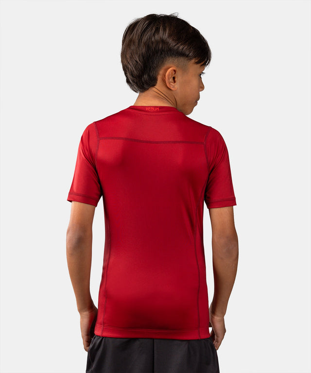 Venum Rashguard Attack Korta ärmar barn - Svart/Röd