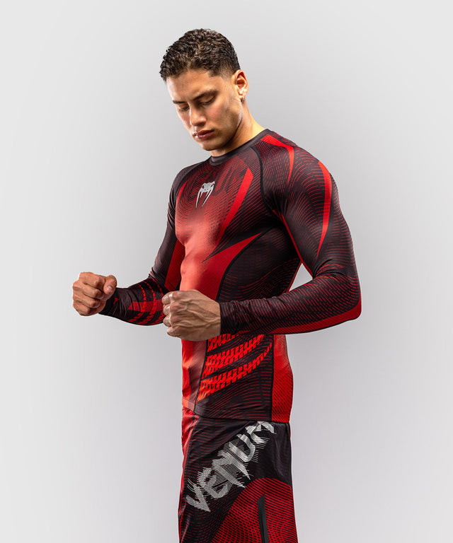 Venum Rashguard Galactic 3.0 Långärmad – Röd/Silver