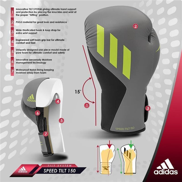 Guantoni da boxe Adidas Speed Tilt 150 – Rosso/Nero
