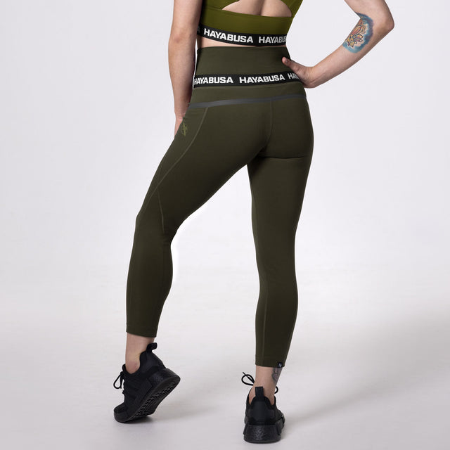 Leggings Hayabusa High Rise 3/4 Femme – Vert olive