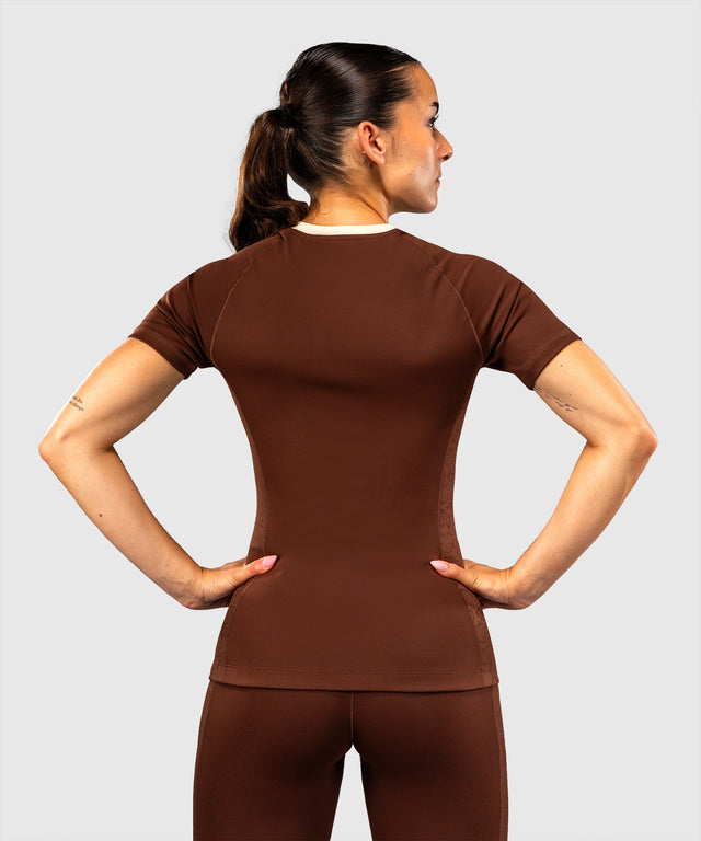Rashguard Venum Viper Krátký Rukáv Dámské – Hnědé